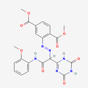 Dimethyl 2-[[2-[(2-methoxyphenyl)amino]-2-oxo-1-(1,4,5,6-tetrahydro-4,6-dioxo-1,3,5-triazin-2-YL)ethyl]azo]terephthalate