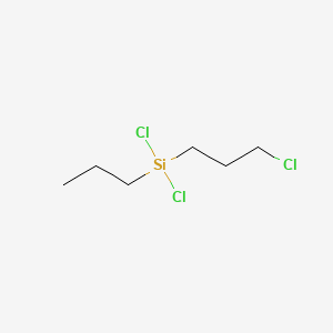 molecular formula C6H13Cl3Si B1619683 Silane, dichloro(3-chloropropyl)propyl- CAS No. 54979-21-4