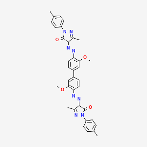 4,4'-((3,3'-Dimethoxy(1,1'-biphenyl)-4,4'-diyl)bis(azo))bis(2,4-dihydro-5-methyl-2-(p-tolyl)-3H-pyrazol-3-one)