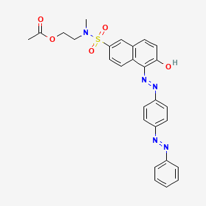 molecular formula C27H25N5O5S B1619698 2-Naphthalenesulfonamide, N-[2-(acetyloxy)ethyl]-6-hydroxy-N-methyl-5-[[4-(phenylazo)phenyl]azo]- CAS No. 70210-08-1