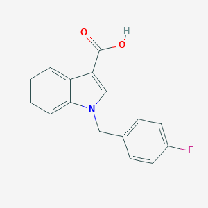 molecular formula C16H12FNO2 B161970 1-[(4-氟苯基)甲基]吲哚-3-羧酸 CAS No. 226883-79-0