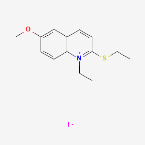 1-Ethyl-2-(ethylthio)-6-methoxyquinolinium iodide