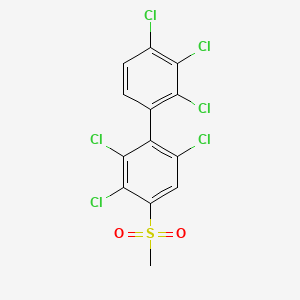 molecular formula C13H6Cl6O2S B1619704 1,1'-Biphenyl, 2,2',3,3',4,6'-hexachloro-4'-(methylsulfonyl)- CAS No. 104086-16-0