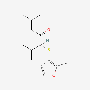 molecular formula C14H22O2S B1619717 2,6-二甲基-3-((2-甲基-3-呋喃基)硫)-4-庚酮 CAS No. 61295-51-0