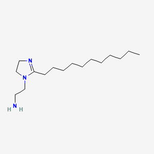 molecular formula C16H33N3 B1619723 1H-Imidazole-1-ethanamine, 4,5-dihydro-2-undecyl- CAS No. 95-37-4