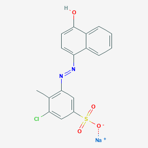 Benzenesulfonic acid, 3-chloro-5-[(4-hydroxy-1-naphthalenyl)azo]-4-methyl-, monosodium salt
