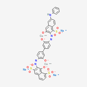 molecular formula C38H20Cu2N5O13S3.3Na<br>C38H20Cu2N5Na3O13S3 B1619772 C.I. Direct Blue 98 CAS No. 6656-03-7