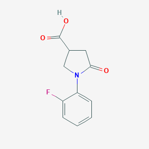 molecular formula C11H10FNO3 B161980 1-(2-Fluorophenyl)-5-oxopyrrolidine-3-carboxylic acid CAS No. 1998-86-3