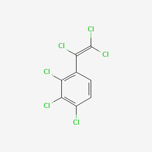 molecular formula C8H2Cl6 B1619820 Benzene, pentachloro(2-chloroethenyl)-, (E)- CAS No. 90301-92-1