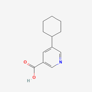 molecular formula C12H15NO2 B1619822 3-Pyridinecarboxylic acid, 5-cyclohexyl- CAS No. 73355-61-0