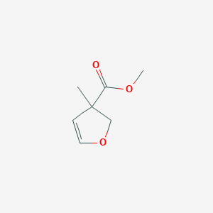 molecular formula C7H10O3 B161988 Methyl 3-methyl-2,3-dihydro-3-furancarboxylate CAS No. 134936-47-3