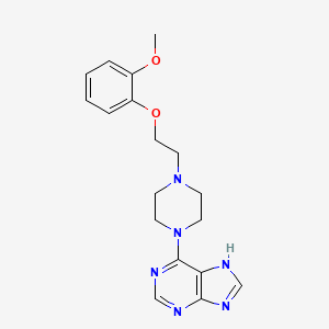 9H-Purine, 6-(4-(2-(o-methoxyphenoxy)ethyl)-1-piperazinyl)-