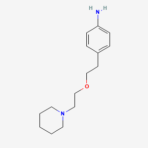 molecular formula C15H24N2O B1619881 Piperidine, 1-(2-((p-aminophenethyl)oxy)ethyl)- CAS No. 26064-93-7