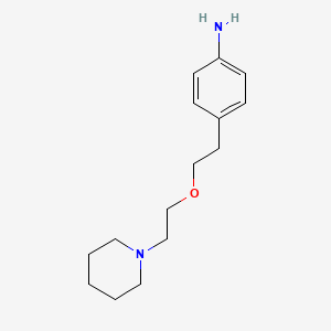 Piperidine, 1-(2-((p-aminophenethyl)oxy)ethyl)-