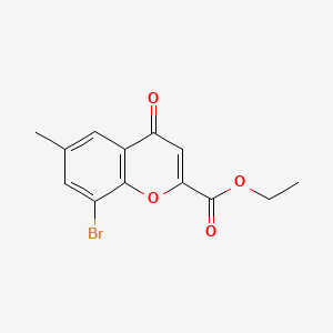 molecular formula C13H11BrO4 B1619883 4H-1-Benzopyran-2-carboxylic acid, 8-bromo-6-methyl-4-oxo-, ethyl ester CAS No. 38322-72-4