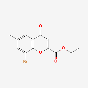 4H-1-Benzopyran-2-carboxylic acid, 8-bromo-6-methyl-4-oxo-, ethyl ester