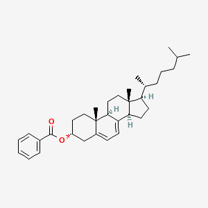 molecular formula C34H48O2 B1619897 [(3R,9S,10R,13R,14R,17R)-10,13-dimethyl-17-[(2R)-6-methylheptan-2-yl]-2,3,4,9,11,12,14,15,16,17-decahydro-1H-cyclopenta[a]phenanthren-3-yl] benzoate CAS No. 6287-68-9