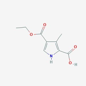 molecular formula C9H11NO4 B1619900 4-(ethoxycarbonyl)-3-methyl-1H-pyrrole-2-carboxylic acid CAS No. 90610-58-5