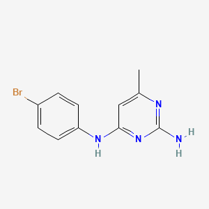 molecular formula C11H11BrN4 B1619916 4-N-(4-bromophenyl)-6-methylpyrimidine-2,4-diamine CAS No. 6633-69-8