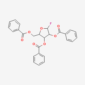 molecular formula C26H21FO7 B1619919 (3,4-Dibenzoyloxy-5-fluorooxolan-2-yl)methyl benzoate CAS No. 6301-48-0