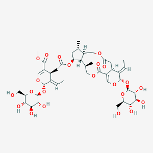 molecular formula C43H60O22 B161996 Nudifloside B 