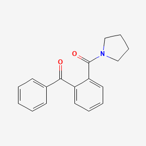 molecular formula C18H17NO2 B1620020 Pyrrolidine, 1-(o-benzoylbenzoyl)- CAS No. 31802-13-8