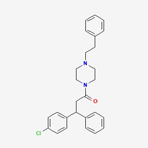 beta-(p-Chlorophenyl)phenethyl 4-phenethylpiperazinyl ketone