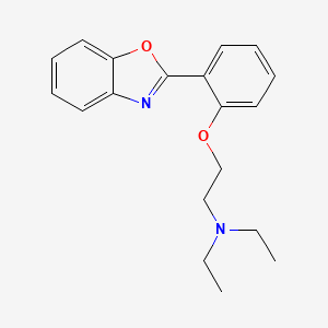 molecular formula C19H22N2O2 B1620032 BENZOXAZOLE, 2-(o-(2-DIETHYLAMINOETHOXY)PHENYL)- CAS No. 32959-58-3