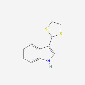 molecular formula C11H11NS2 B1620035 3-(1,3-dithiolan-2-yl)-1H-indole CAS No. 36104-60-6