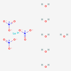 molecular formula H12LuN3O15 B1620037 lutetium(3+);trinitrate;hexahydrate CAS No. 36549-50-5