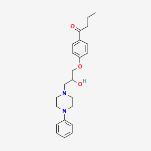 molecular formula C23H30N2O3 B1620046 4'-(2-Hydroxy-3-(4-phenylpiperazinyl)propoxy)butyrophenone CAS No. 63867-31-2