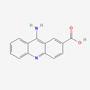 molecular formula C14H10N2O2 B1620048 9-Amino-2-acridinecarboxylic acid CAS No. 64046-80-6
