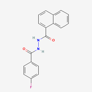HYDRAZINE, 1-(p-FLUOROBENZOYL)-2-(1-NAPHTHOYL)-