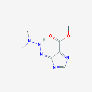molecular formula C7H11N5O2 B162006 1H-Imidazole-4-carboxylic acid, 5-(3,3-dimethyl-1-triazenyl)-, methyl ester CAS No. 10197-64-5