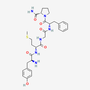 molecular formula C30H40N6O6S B1620097 L-Tyrosyl-D-methionylglycyl-L-phenylalanyl-L-prolinamide CAS No. 63307-63-1