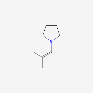 molecular formula C8H15N B1620112 Pyrrolidine, 1-(2-methyl-1-propenyl)- CAS No. 2403-57-8
