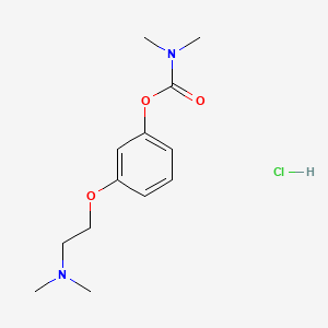 molecular formula C13H21ClN2O3 B1620122 Carbamic acid, dimethyl-, 3-(2-(dimethylamino)ethoxy)phenyl ester, monohydrochloride CAS No. 79611-86-2