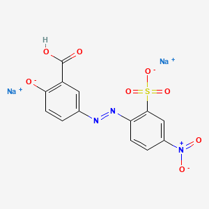Disodium 5-((4-nitro-2-sulphonatophenyl)azo)salicylate