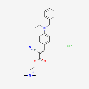 Ethanaminium, 2-[[2-cyano-3-[4-[ethyl(phenylmethyl)amino]phenyl]-1-oxo-2-propen-1-yl]oxy]-N,N,N-trimethyl-, chloride (1:1)