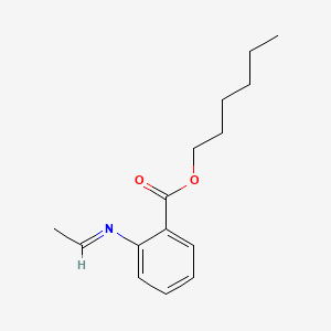 Hexyl 2-(ethylideneamino)benzoate