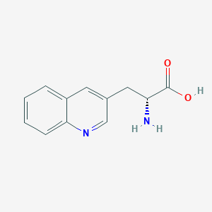 molecular formula C12H12N2O2 B162014 (R)-2-Amino-3-(quinolin-3-yl)propanoic acid CAS No. 135213-89-7