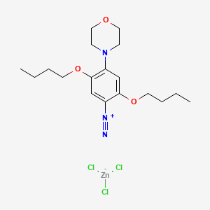 Benzenediazonium, 2,5-dibutoxy-4-(4-morpholinyl)-, trichlorozincate(1-)