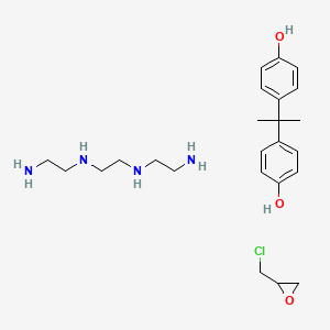 molecular formula C24H39ClN4O3 B1620153 N'-[2-(2-aminoethylamino)ethyl]ethane-1,2-diamine;2-(chloromethyl)oxirane;4-[2-(4-hydroxyphenyl)propan-2-yl]phenol CAS No. 38294-69-8