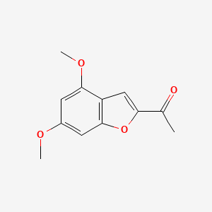 molecular formula C12H12O4 B1620166 乙酮，1-(4,6-二甲氧基-2-苯并呋喃基)- CAS No. 97094-17-2