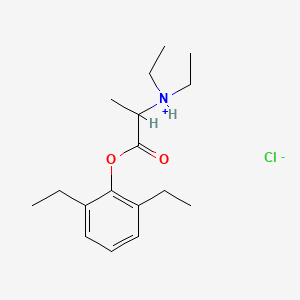 molecular formula C17H28ClNO2 B1620183 L-N,N-Diethylalanine 2,6-diethylphenyl ester hydrochloride CAS No. 2282-89-5
