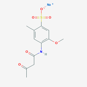 molecular formula C12H14NNaO6S B162021 Sodium 5-methoxy-2-methyl-4-(3-oxobutanamido)benzenesulfonate CAS No. 133167-77-8