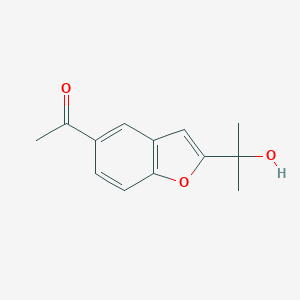 molecular formula C13H14O3 B162022 5-乙酰基-2-(1-羟基-1-甲基乙基)苯并呋喃 CAS No. 64165-99-7