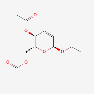 molecular formula C12H18O6 B1620241 2H-Pyran-2-methanol, 3-(acetyloxy)-6-ethoxy-3,6-dihydro-, acetate CAS No. 3323-72-6