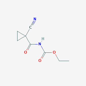 molecular formula C8H10N2O3 B162025 Ethyl N-(1-cyanocyclopropanecarbonyl)carbamate CAS No. 133036-89-2