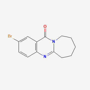 molecular formula C13H13BrN2O B1620269 2-Bromo-7,8,9,10-tetrahydroazepino[2,1-b]quinazolin-12(6h)-one CAS No. 61938-69-0